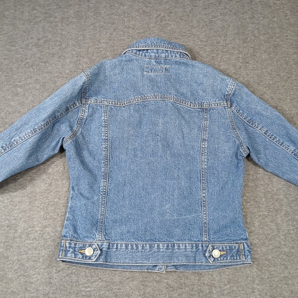 Old Navy‎ Women's Size XS Short Dark Wash Button Up 100% Cotton Jean Jacket - Picture 2 of 7